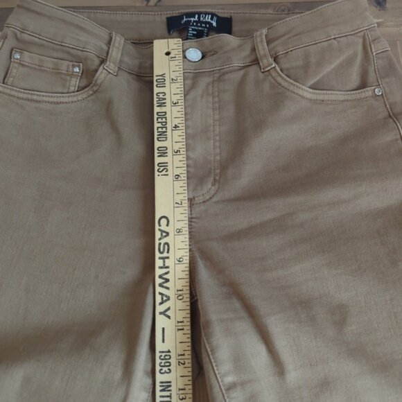 Joseph Ribkoff Tan Raw Hem Ankle Jeans - Picture 7 of 13